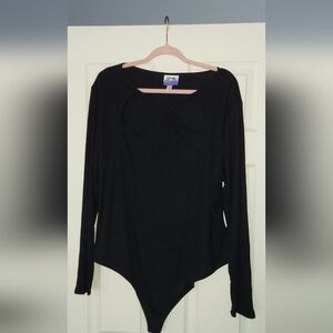 Black Long Sleeve Bodysuit 2x